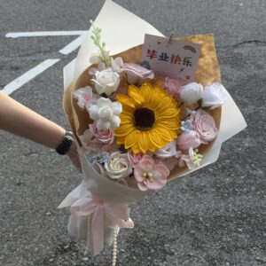 Mix Garden Soap Flower Bouquet -太阳香皂花混搭花束 粉蓝系