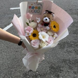 Mix Garden Soap Flower Bouquet -太阳香皂花混搭花束 粉色